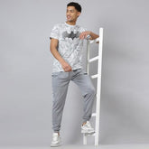Free Authority Official Batman Graphic Printed Men Grey Regular Fit Jogger for Young Men