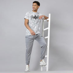 Free Authority Official Batman Graphic Printed Men Grey Regular Fit Jogger for Young Men