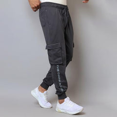 Free Authority Official The Batman Printed Regular Fit Jogger for Men Charcoal