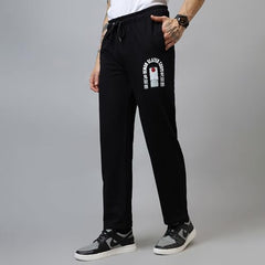 Free Authority Official Demon Slayer Printed Regular Fit Jogger for Men Black