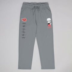 Free Authority Official Naruto Printed Regular Fit Jogger for Men Grey