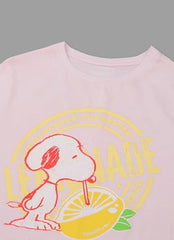 Free Authority Official Peanuts Women Half Sleeve Round Neck Graphic Printed Cotton Regular Fit Tshirt