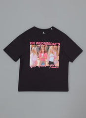 Free Authority Official Mean Girls Women Half Sleeve Round Neck Graphic Printed Cotton Regular Fit Tshirt