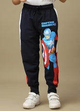 Kidsville Official Marvel Comic Captain America Graphic Printed Regular Fit Jogger for Boys