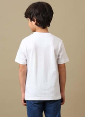Kidsville Official Super Saiyan Goku Graphic Printed Regular Fit Cotton Tshirt for Boys White