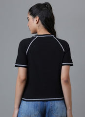 Free Authority Official Mickey & Friends Graphic Printed Pure Cotton SleevesHalf Regular Fit Tshirt for Women