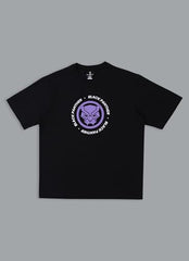 Free Authority Official Marvel Comic Black Panther Men's Graphic HD Printed Half Sleeve Round Neck Drop-Shoulder Oversized Pure Cotton T-Shirt