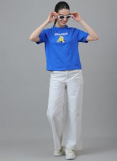 Free Authority Official Minions Women Graphic Printed Half Sleeves Round Neck Pure Cotton Regular Fit Tshirt