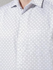 Crimsoune Club Men's White Polka Dots Shirt