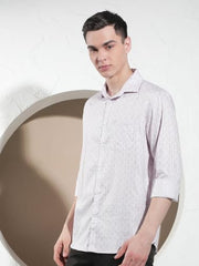 Crimsoune Club Men's Classic Purple Printed Shirt