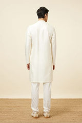 Manyavar Men's Blended Viscose Solid Casual