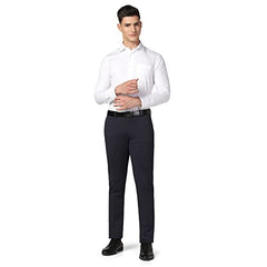 blackberrys Men's Solid Super Slim FIT Shirt (BP-Soul # White_Yellow