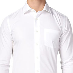 blackberrys Men's Solid Super Slim FIT Shirt (BP-Soul # White_Yellow