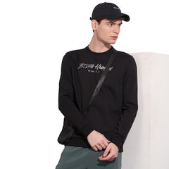 Being Human Black Regular Fitround Neck Sweatshirt for Men (Size : 3XL)