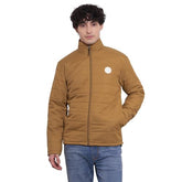 Being Human Men's Mustard Quilted High-Neck Jacket(Mustard-M)