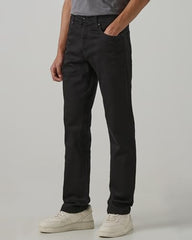 MUFTI Men Jeans | Jet Black Straight-Leg Mid-Rise Design | Durable Cotton Blend with Stretch for Comfort & Flexibility | Versatile Everyday Wear for Casual & Smart Casual Outfits| Jet Black 38