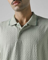 MUFTI Men Polo T-Shirt | Slim Fit Vertical Striped Design with Polo Collar & Partial Button Placket | 100% Cotton Jacquard Fabric for Smart Casual & Weekend Wear| Dark Brown