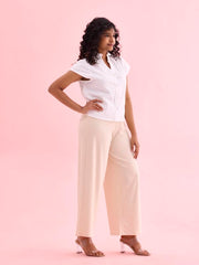 Go Colors_Women_Rib Palazzo_Cream_M