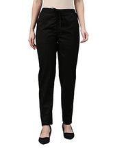 GO COLORS Soft Cotton Pant Full Length for Women| Breathable, Mid Rise, Black_8905344116955_Black_L