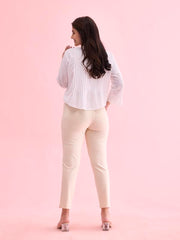 Go Colors_Women_Kurti Pant_Ecru_