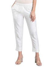 GO COLORS Women's Solid Beige Viscose Full Length Casual Pants