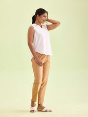 Go Colors_Women_Metallic Pant_Antique Gold_2X