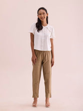 GO COLORS Women Gold Mid Rise Modal Metallic Pant - 2XL