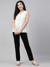GO COLORS Women Black Mid Rise Cotton Kurti Pant - 3XL