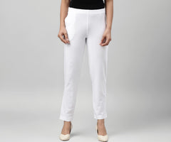 GO COLORS_Women_Kurti Pant Plus_White_3P