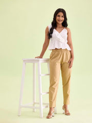 Go Colors_Women_Pencil Pant_Wheat_L