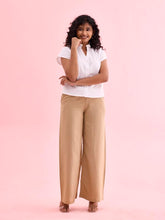 GO COLORS_Women_Linen Palazzo_Wheat_XL