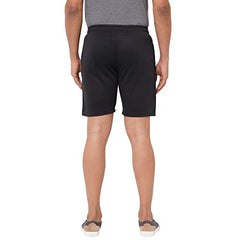 Sweet Dreams men's black cotton short in sports wear bermuda hosiery style, displayed flat on a white background.