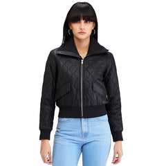 Women Black Full Sleeves Solid Jacket - Goyalsons ShopMax
