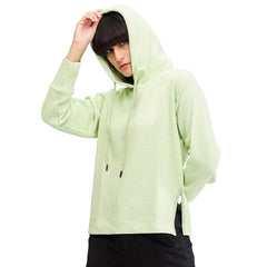 Spykar Green Full Sleeves Oversize Fit Solid Sweat Shirts for Women