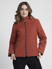 Spykar Rust Comfort Fit Casual Jackets For Women