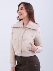 Spykar Beige Regular Fit Casual Jackets For Women