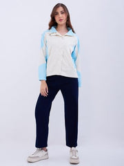 Spykar Sky Blue Regular Fit Casual Jackets For Women