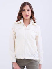 Spykar Off White Regular Fit Casual Jackets For Women