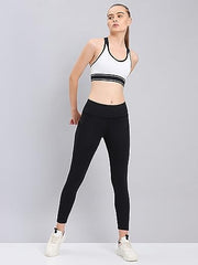 TECHNOSPORT Women's Slim Fit Active Running Tights - (WPOR75BLKSML_Black_S) Pack of 1