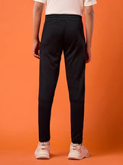TECHNOSPORT Boy's Slim Fit Track Pant - (BPBR25BLK036_Black_13-14 Years)