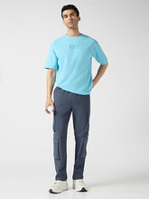 TECHNOSPORT Men Solid Relaxed Fit Sports Cargo Trackpants with DURACOOL+ (Grey) Cargo Track Pants for Man Polyester