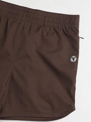 TECHNOSPORT Women Regular Fit Sports Shorts with TS Flexi (Chocolate A) Shorts for Women Running Shorts Gym Shorts Workout Wear