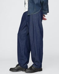 GAP Mens Heavily Washed Relaxed?Fit Non?Stretch Jeans, Dark Blue,30