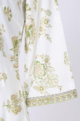 Aurelia Women’s Off White Embroidered Floral Printed Rayon Straight Kurta with Salwar and Dupatta Set - (AS16420-510461-S)