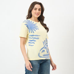 Madame Lemon Cotton Half-Sleeve Top
