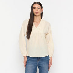 Madame Off-White Printed Top