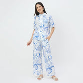 Madame White Printed Co-ord Set