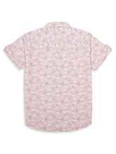 Gini & Jony Boys Pink Printed Cotton Half Sleeves Shirt 9-10 Years