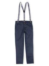Gini & Jony Boys Blue Solid Cotton Elasticated Trouser 7-8 Years