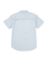 Gini & Jony Boys Blue Solid Cotton Half Sleeves Shirt 4-5 Years